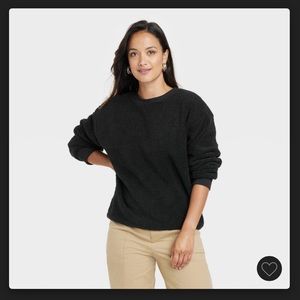 sherpa pullover sweater